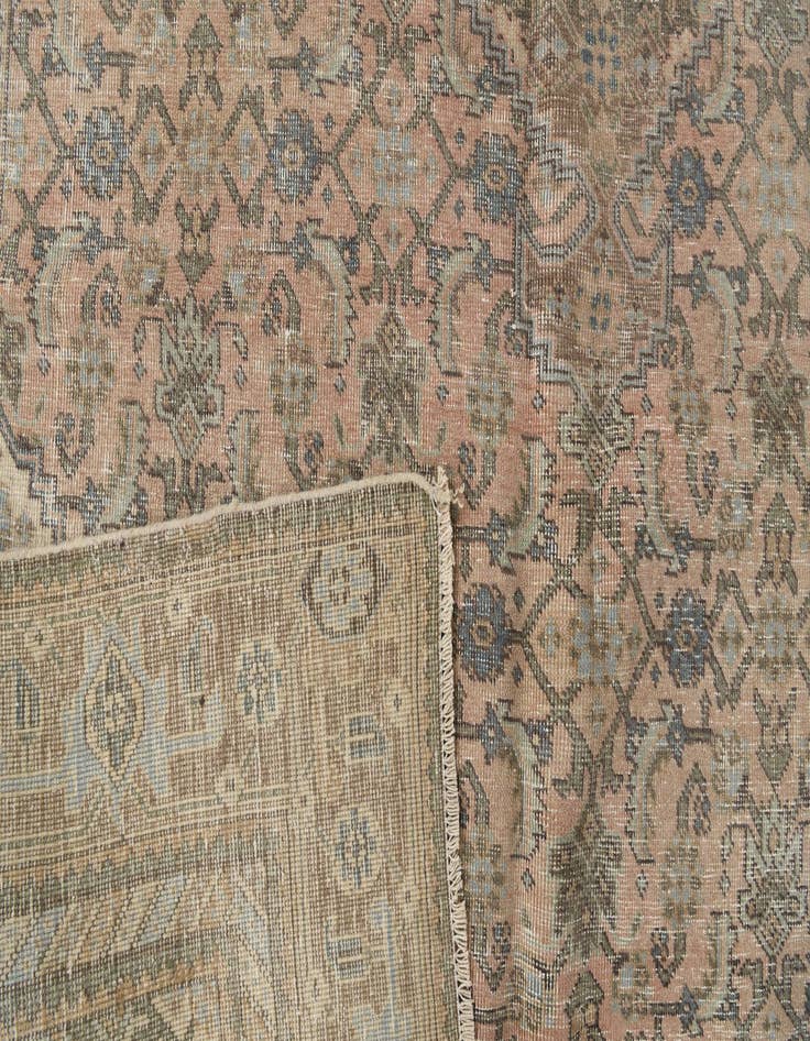 Detail image of  6' 7 x 9' 4  Hand Knotted Ultra Vintage Persian Wool Rug