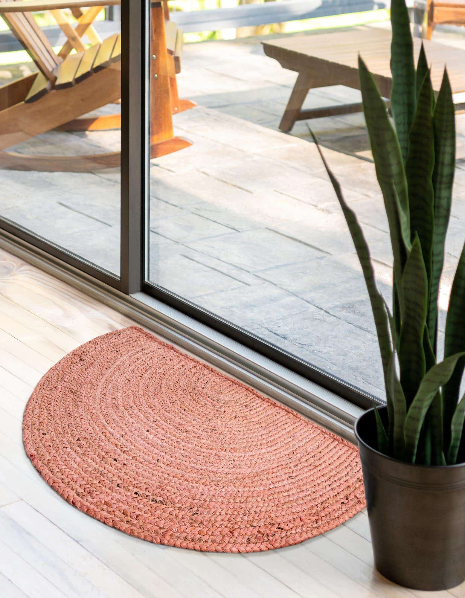 Primary image of  2' 2 x 3' 7  Hand Braided Jute Hearth Rug