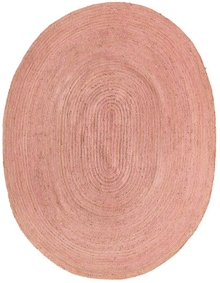 Detail image of  8' x 10'  Hand Braided Jute Oval Rug