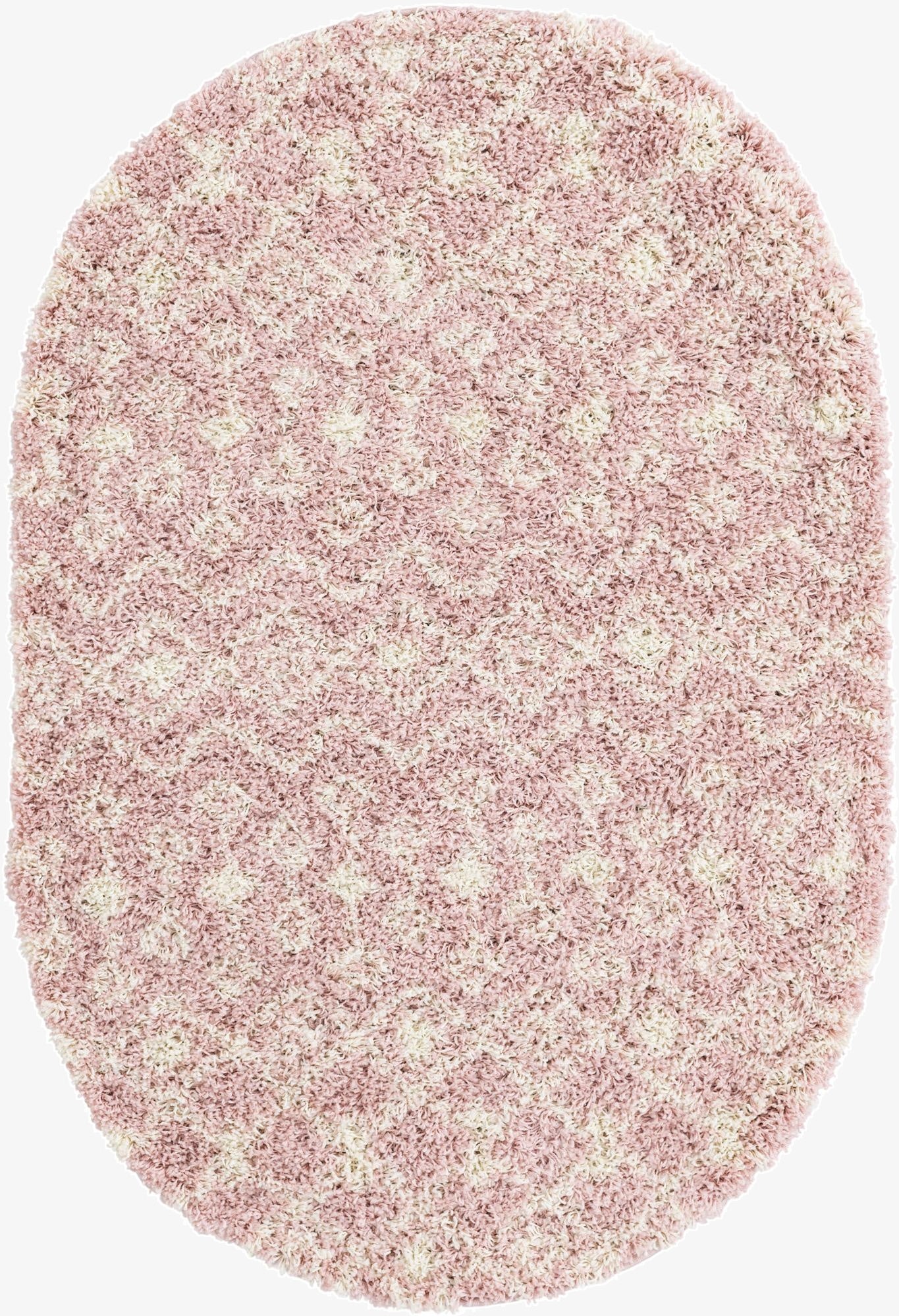  4' x 6' Moroccan Trellis Shag Oval Rug