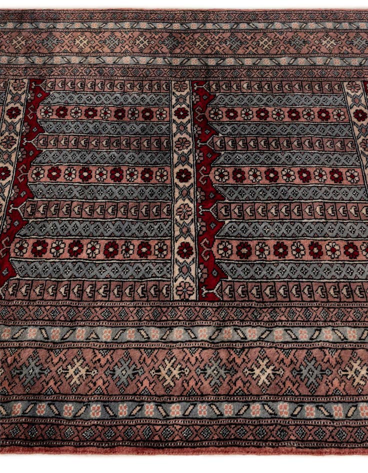 Detail image of  4' 2 x 6' 3  Hand Knotted Bokhara Oriental Wool Rug