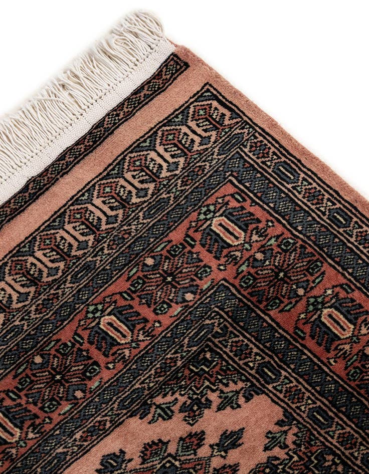 Detail image of  4' 3 x 6' 7  Hand Knotted Bokhara Oriental Wool Rug