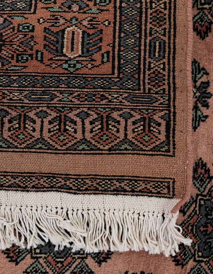 Detail image of  4' 3 x 6' 7  Hand Knotted Bokhara Oriental Wool Rug