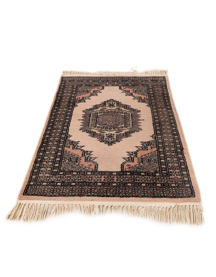 Detail image of  2' 1 x 3' 2  Hand Knotted Bokhara Oriental Wool Rug