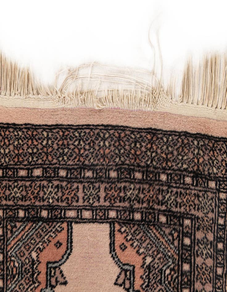 Detail image of  2' 1 x 3' 2  Hand Knotted Bokhara Oriental Wool Rug