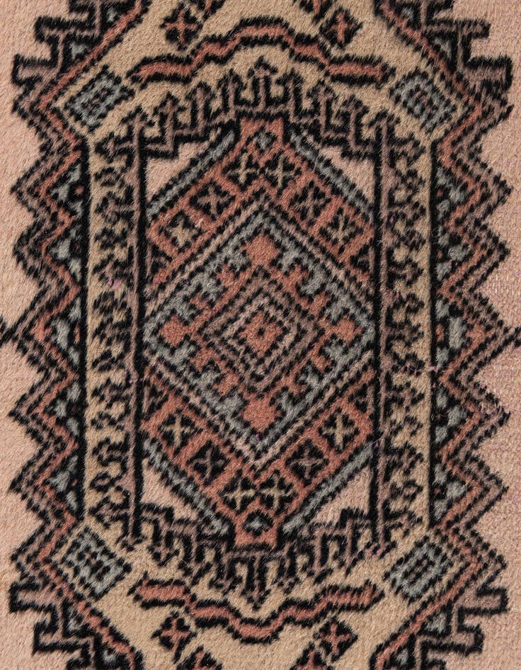 Detail image of  2' 1 x 3' 2  Hand Knotted Bokhara Oriental Wool Rug