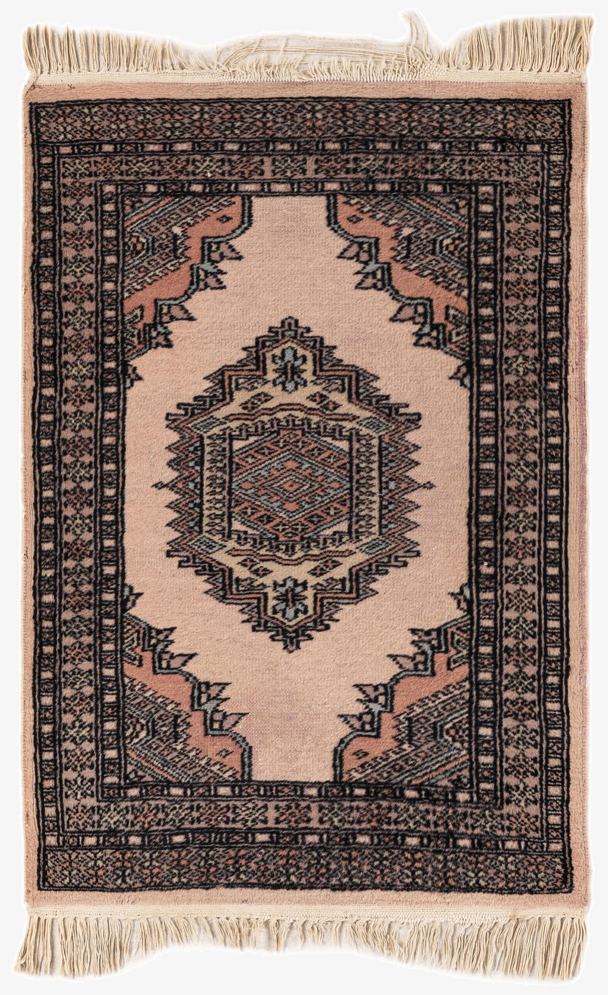  2' 1 x 3' 2  Hand Knotted Bokhara Oriental Wool Rug