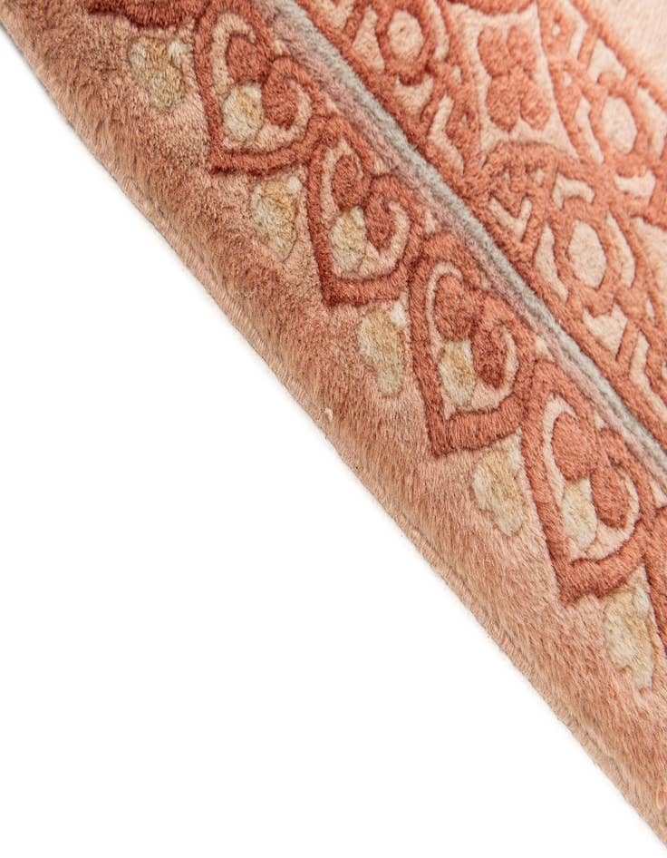 Detail image of  5' 6 x 8' 3  Hand Knotted Carved Pekin Wool Rug