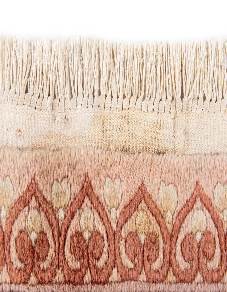 Detail image of  5' 6 x 8' 3  Hand Knotted Carved Pekin Wool Rug