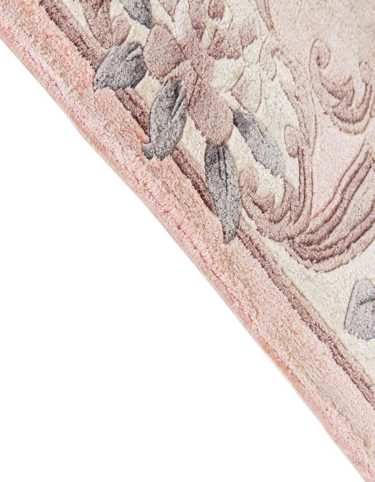 Detail image of  2' 4 x 4'  Hand Knotted Carved Pekin Rug