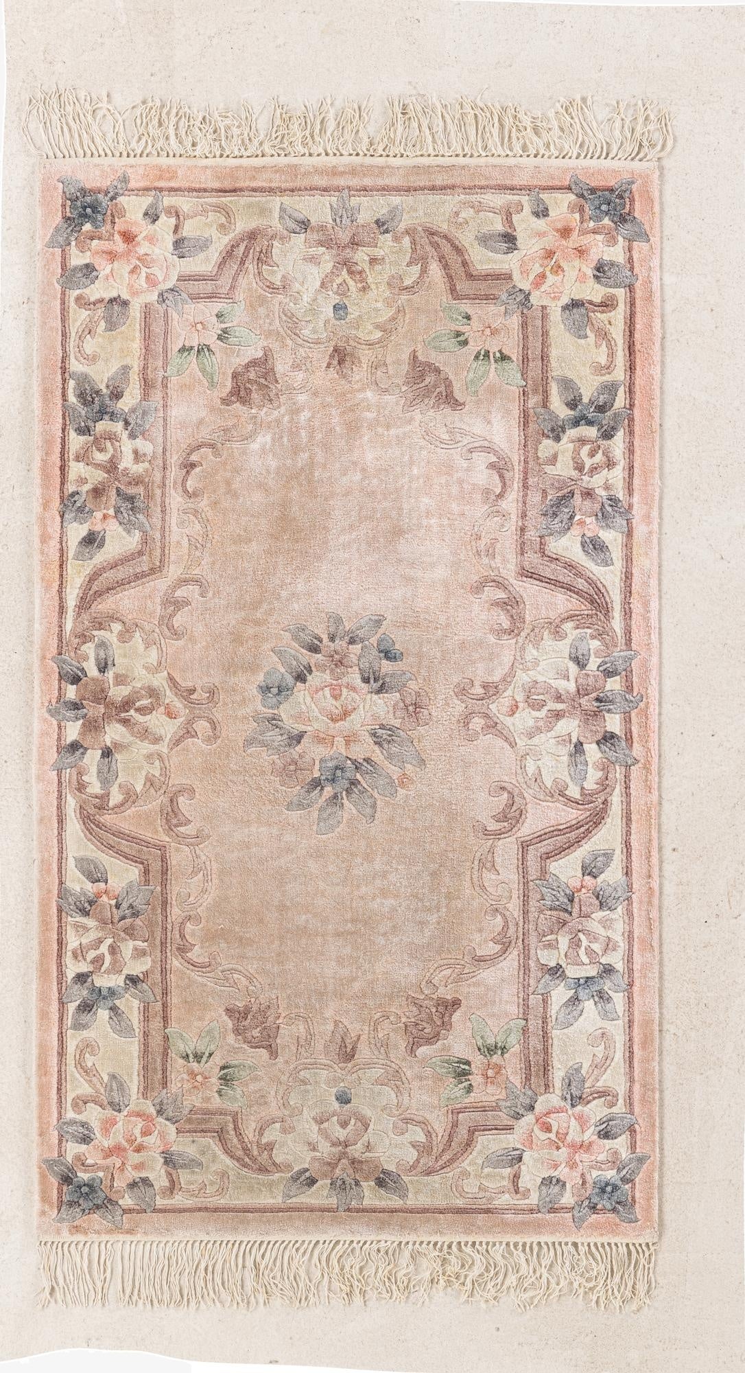  2' 4 x 4'  Hand Knotted Carved Pekin Rug