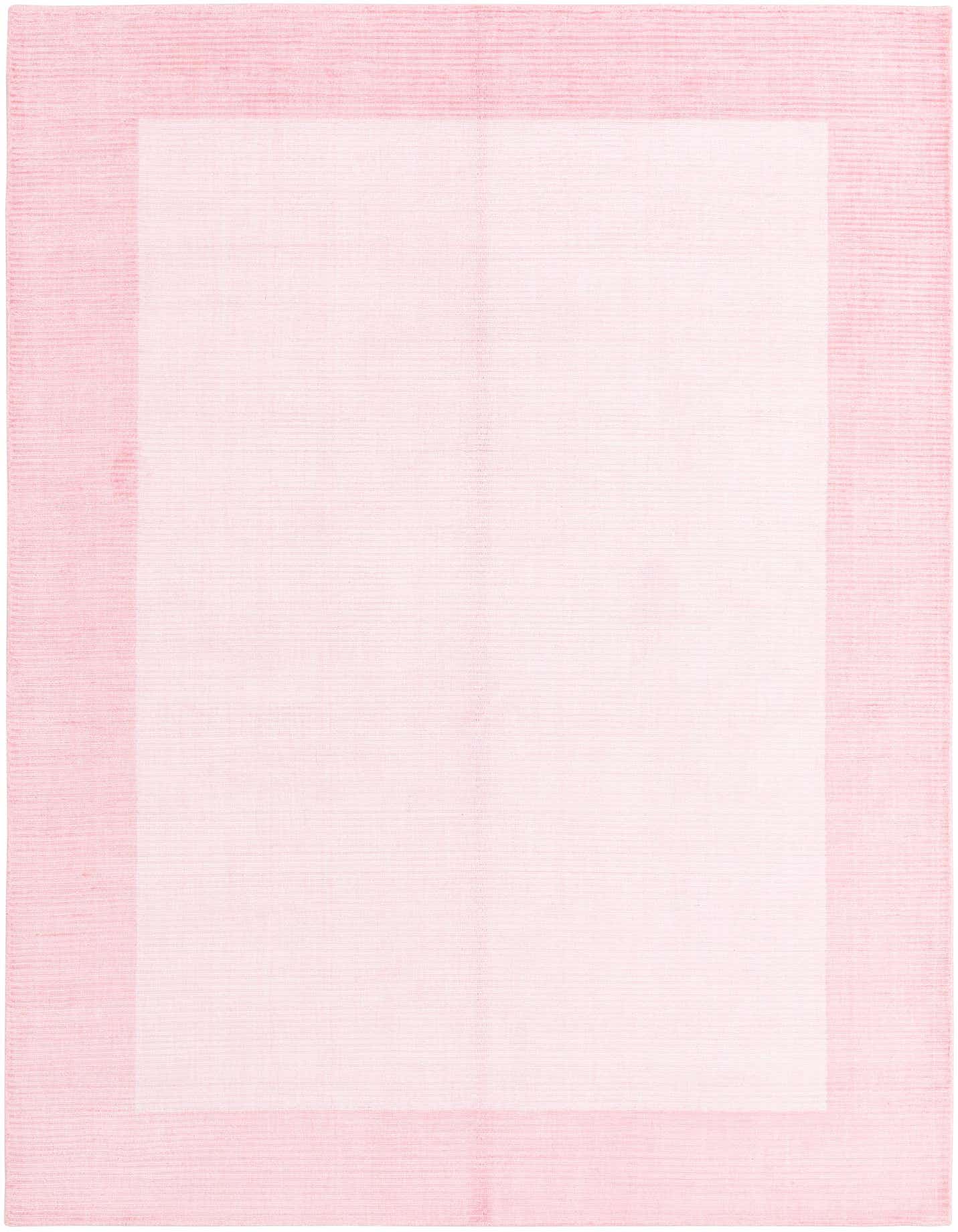 A 5x8 rectangular Darya Collection rug in varying shades of pink, featuring a modern Persian style with a subtle border.