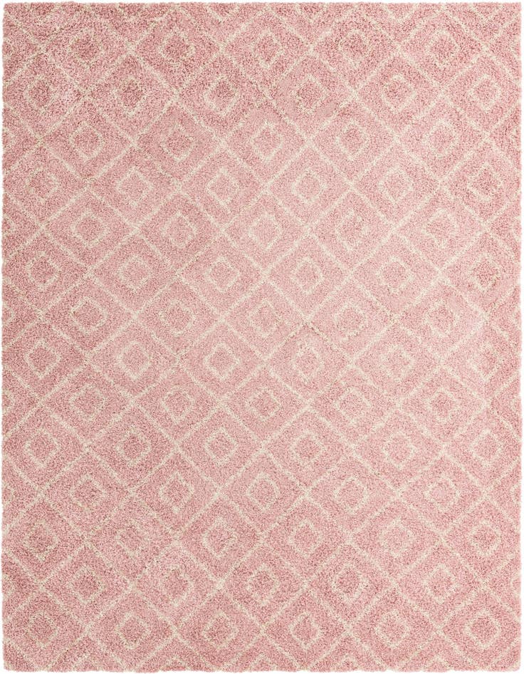 Detail image of  10' 8 x 14' Lattice Shag Rug