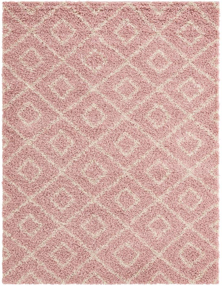 Detail image of  6' x 9' Lattice Shag Rug