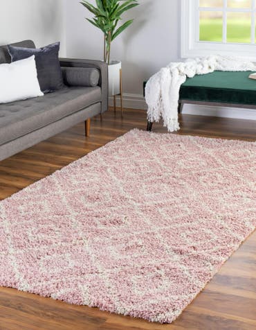  5' 3 x 8' Lattice Shag Rug