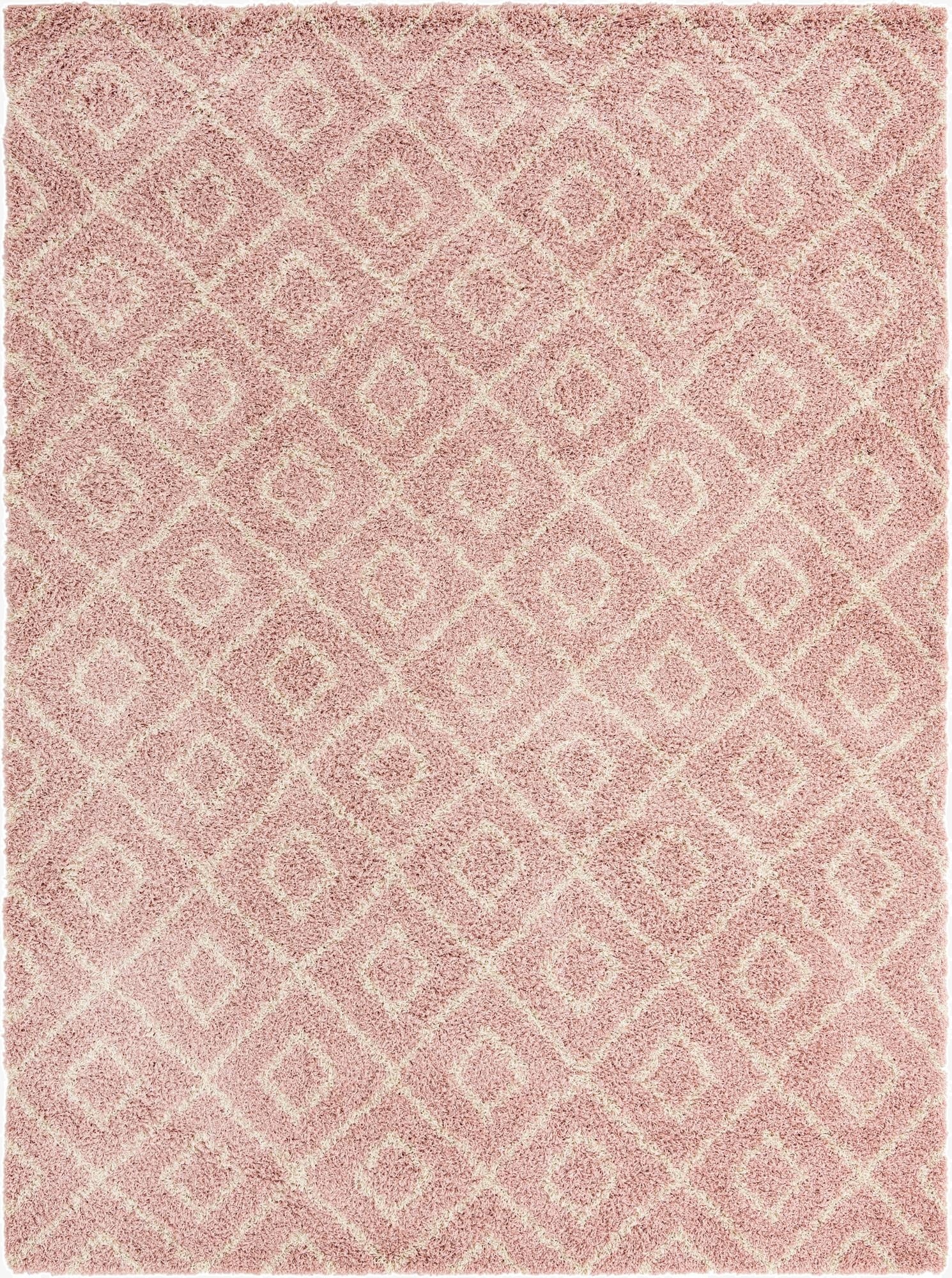  9' x 12' Lattice Shag Rug