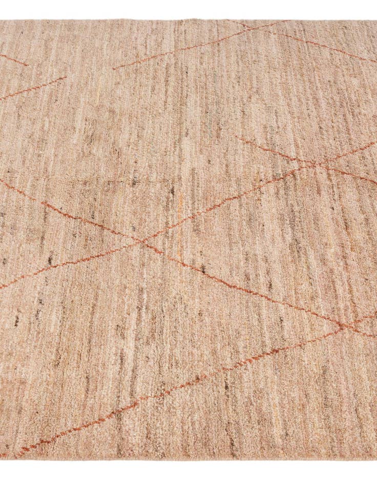 Detail image of  4' 8 x 6' 7  Hand Knotted Moroccan Wool Rug