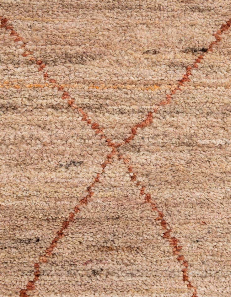 Detail image of  4' 8 x 6' 7  Hand Knotted Moroccan Wool Rug