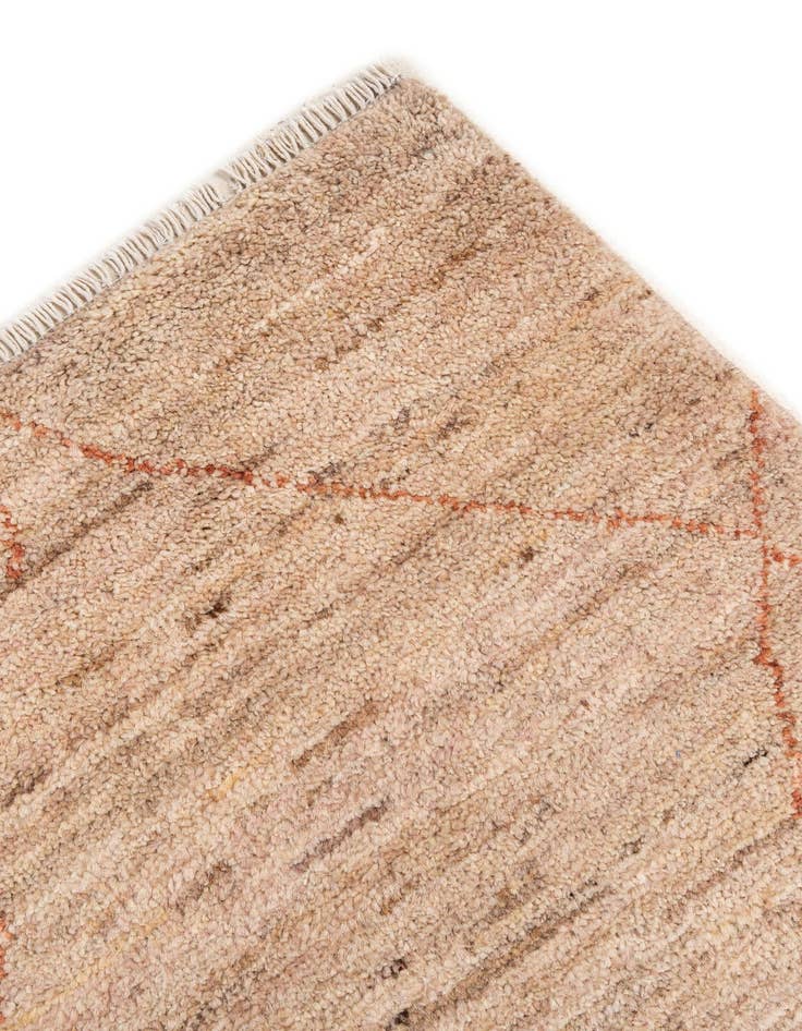 Detail image of  4' 8 x 6' 7  Hand Knotted Moroccan Wool Rug