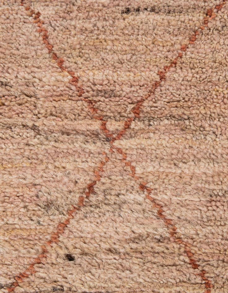 Detail image of  4' 7 x 6' 6  Hand Knotted Moroccan Wool Rug
