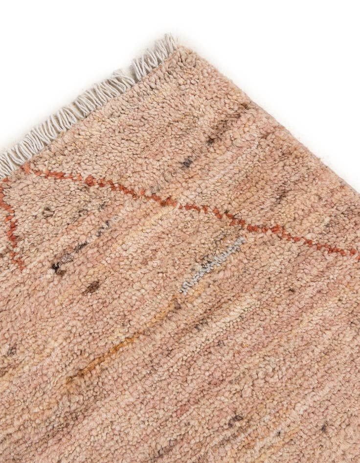 Detail image of  4' 7 x 6' 6  Hand Knotted Moroccan Wool Rug