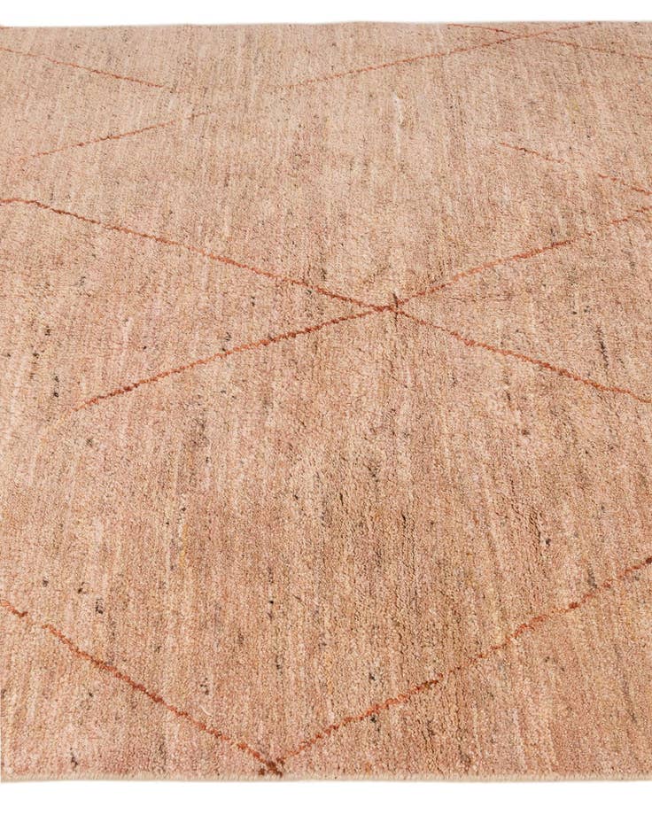 Detail image of  4' 9 x 6'  Hand Knotted Moroccan Wool Rug