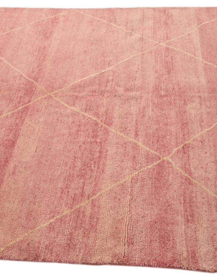 Detail image of  5' 6 x 8' 5  Hand Knotted Moroccan Wool Rug