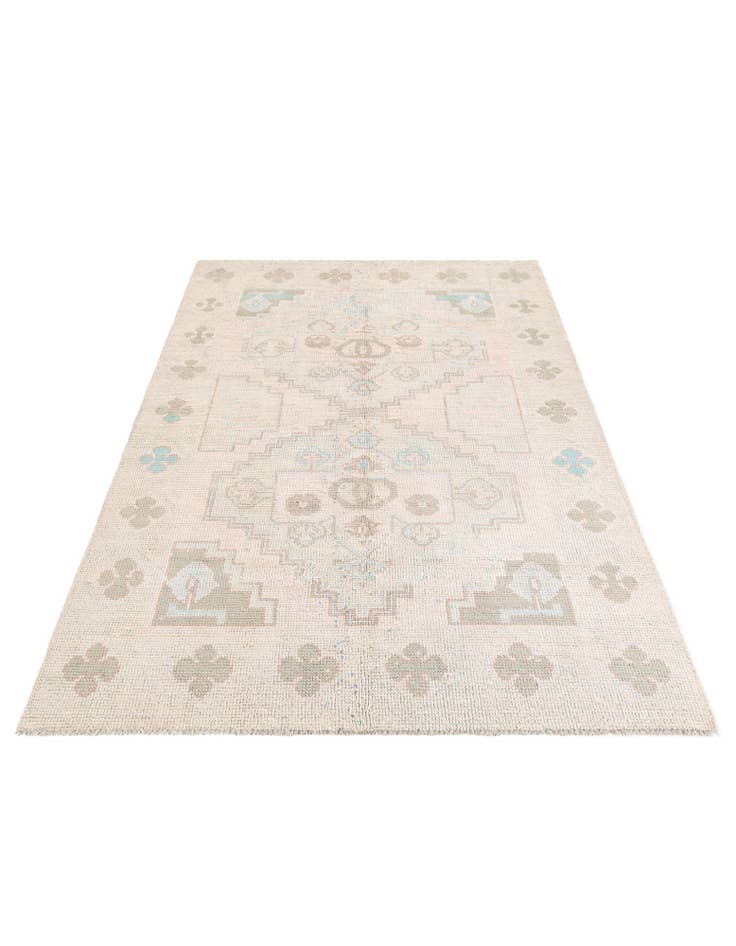 Detail image of  5' 9 x 9'  Hand Knotted Moroccan Wool Rug