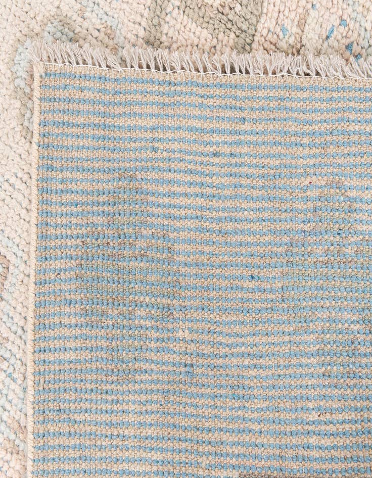 Detail image of  5' 9 x 9'  Hand Knotted Moroccan Wool Rug