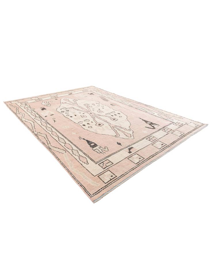 Detail image of  8' 6 x 11' 9  Hand Knotted Moroccan Wool Rug