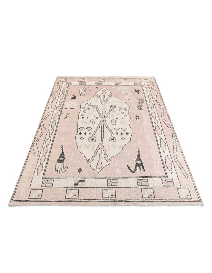 Detail image of  8' 6 x 11' 9  Hand Knotted Moroccan Wool Rug