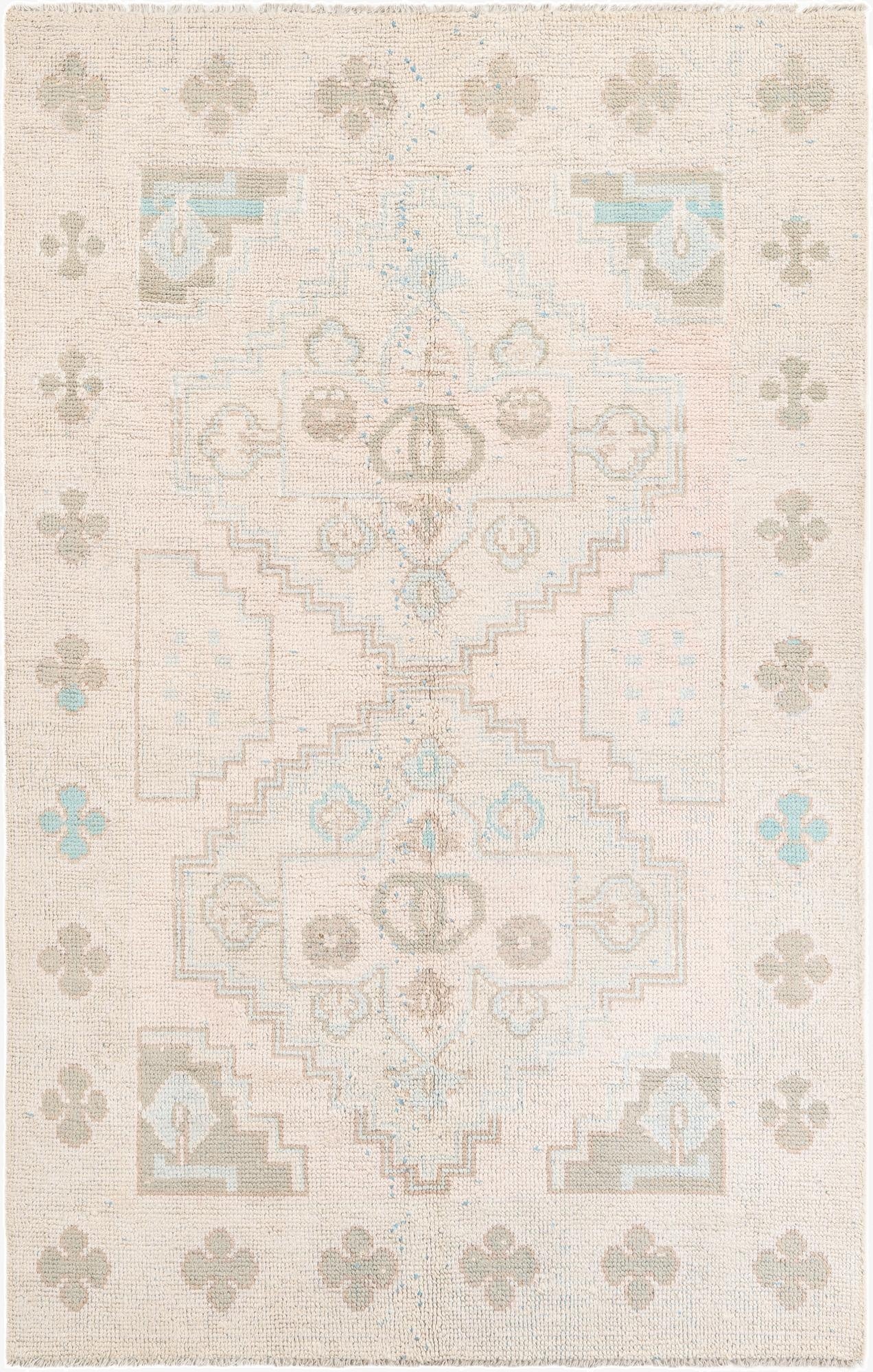  5' 9 x 9'  Hand Knotted Moroccan Wool Rug