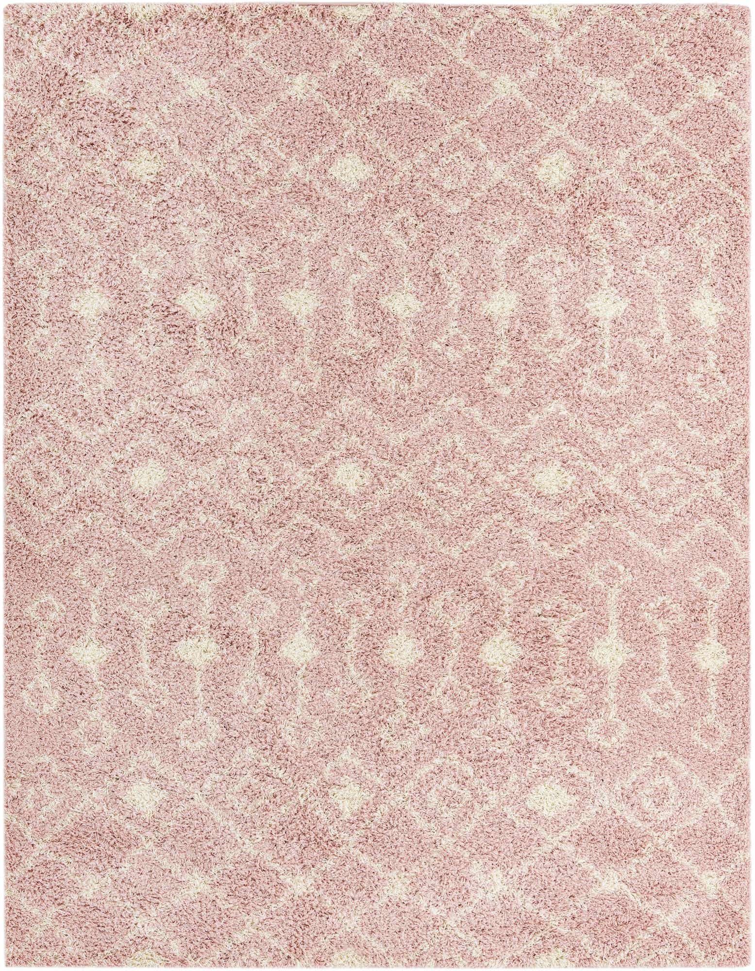 Primary image  7' 10 x 10' Moroccan Trellis Shag Rug