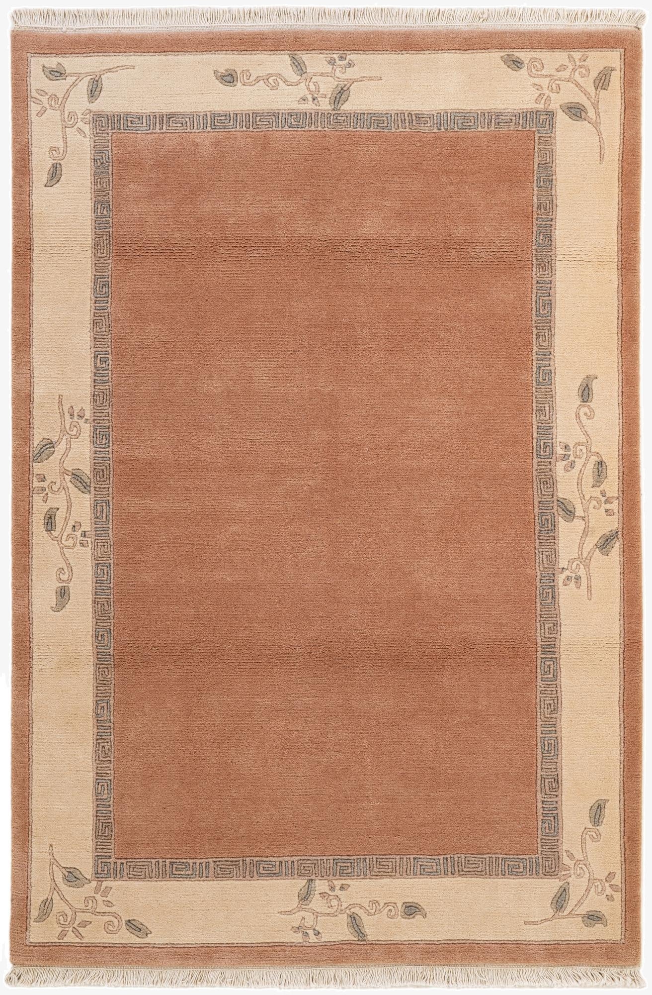  4' x 5' 11  Hand Knotted Nepal Wool Rug