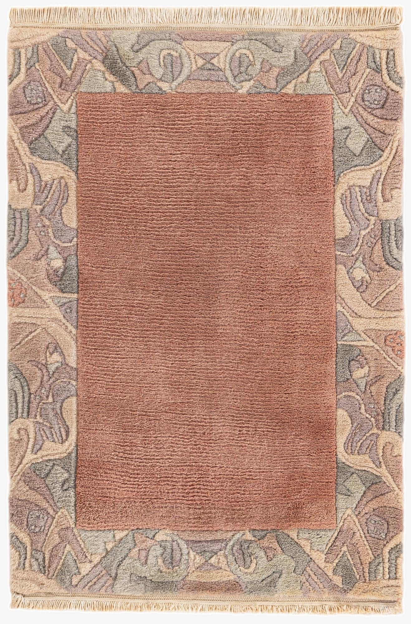  2' x 3'  Hand Knotted Nepal Wool Rug