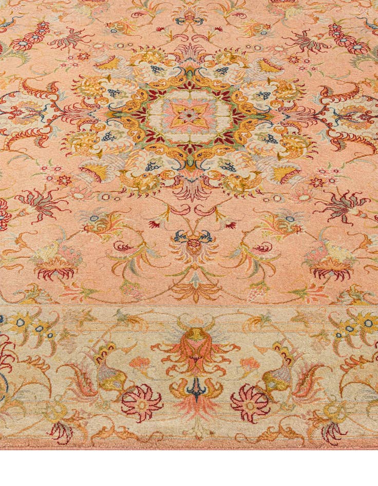 Detail image of  5' 8 x 8' 3  Hand Knotted Tabriz Persian Rug