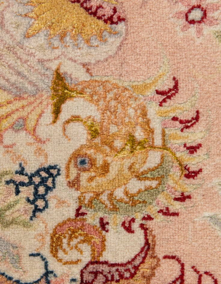 Detail image of  5' 8 x 8' 3  Hand Knotted Tabriz Persian Rug