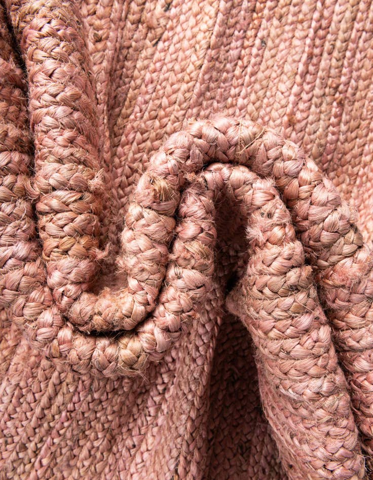 Detail image of  5' 1 x 5' 1  Hand Braided Jute Round Rug