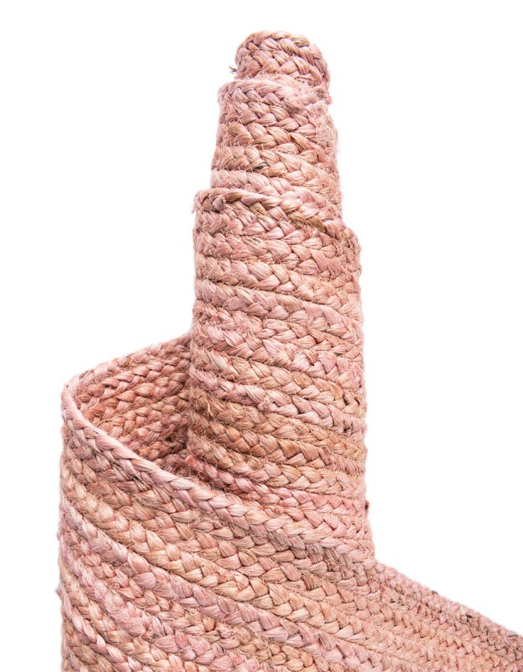 Detail image of  5' 1 x 5' 1  Hand Braided Jute Round Rug