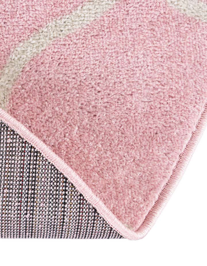 Light Pink 5' x 5' Lattice Frieze Round Rug | Rugs.com