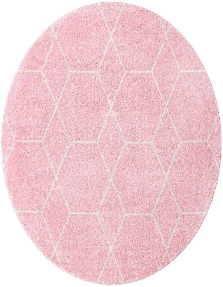 Detail image of 5' 3 x 5' 3 Lattice Frieze Round Rug