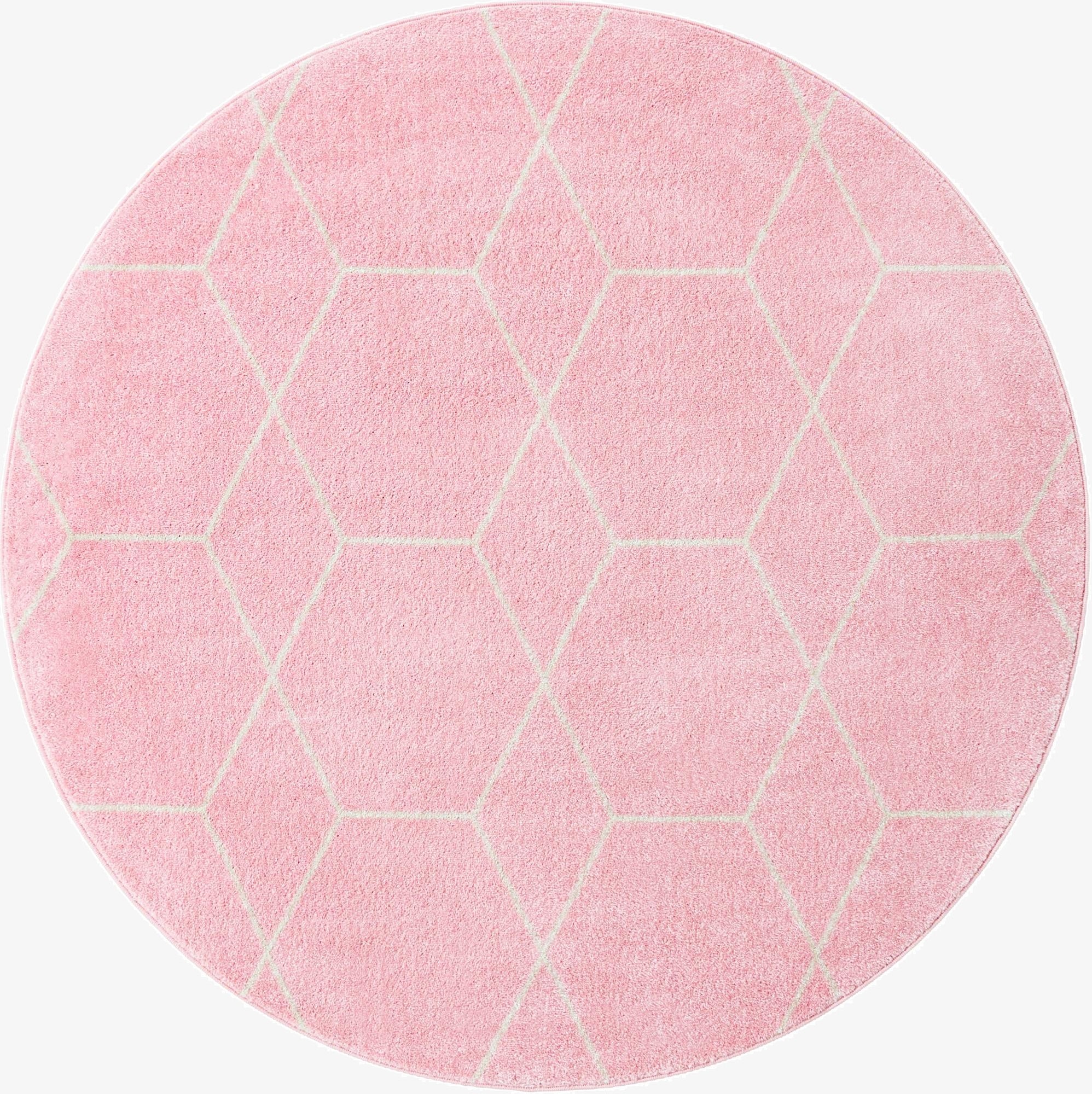  6' x 6' Lattice Frieze Round Rug