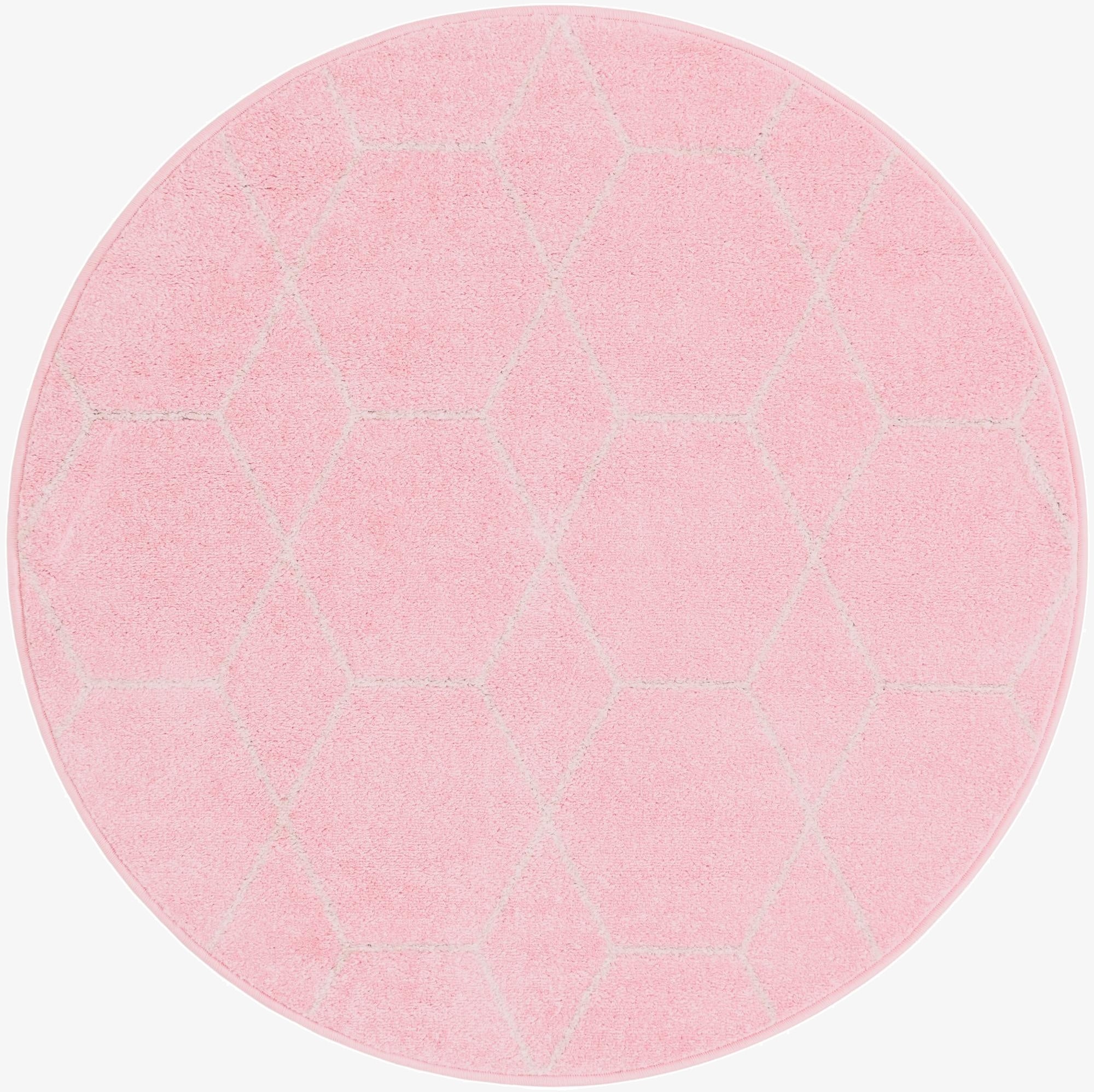  4' x 4' Lattice Frieze Round Rug