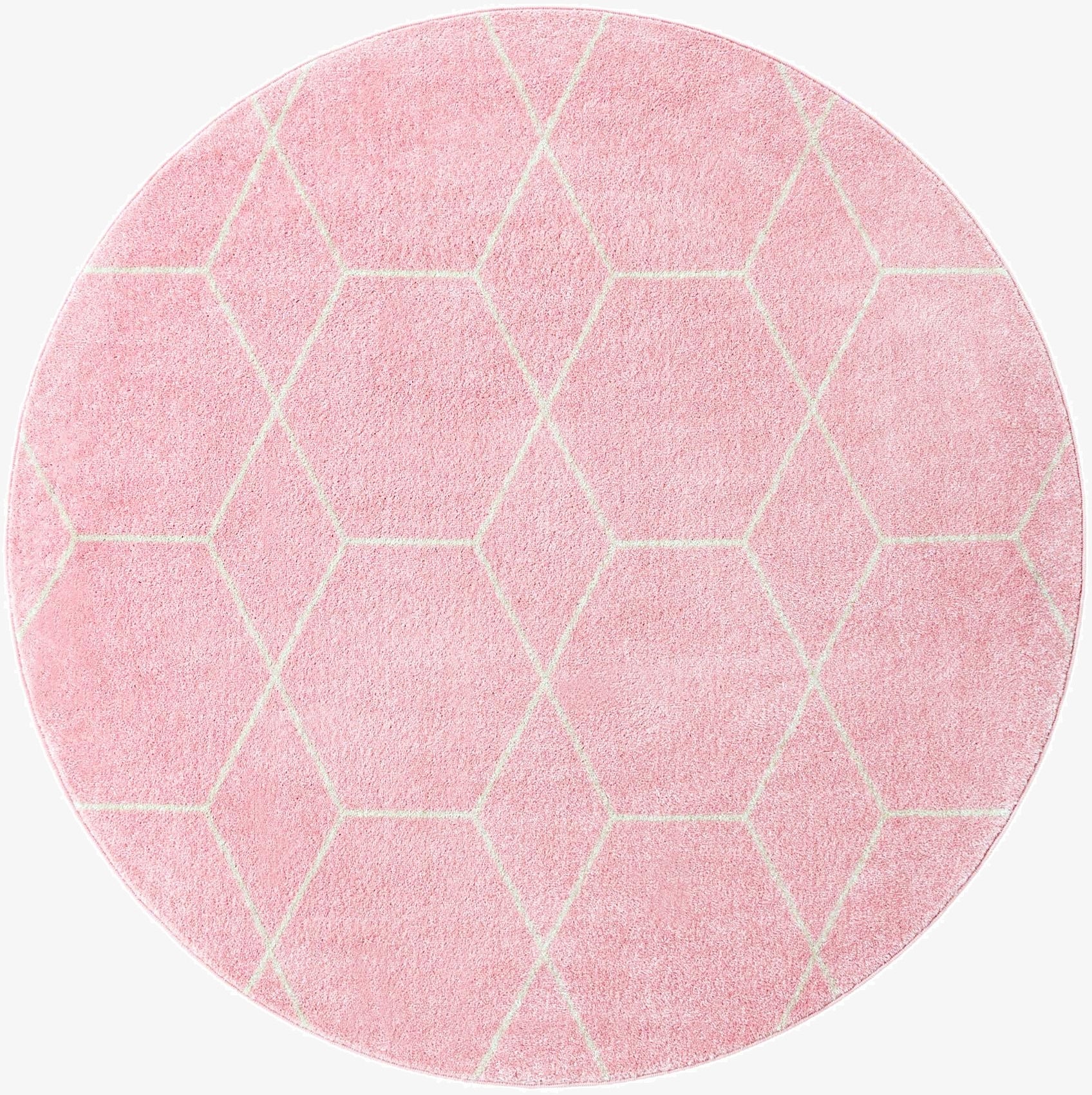  5' 3 x 5' 3 Lattice Frieze Round Rug