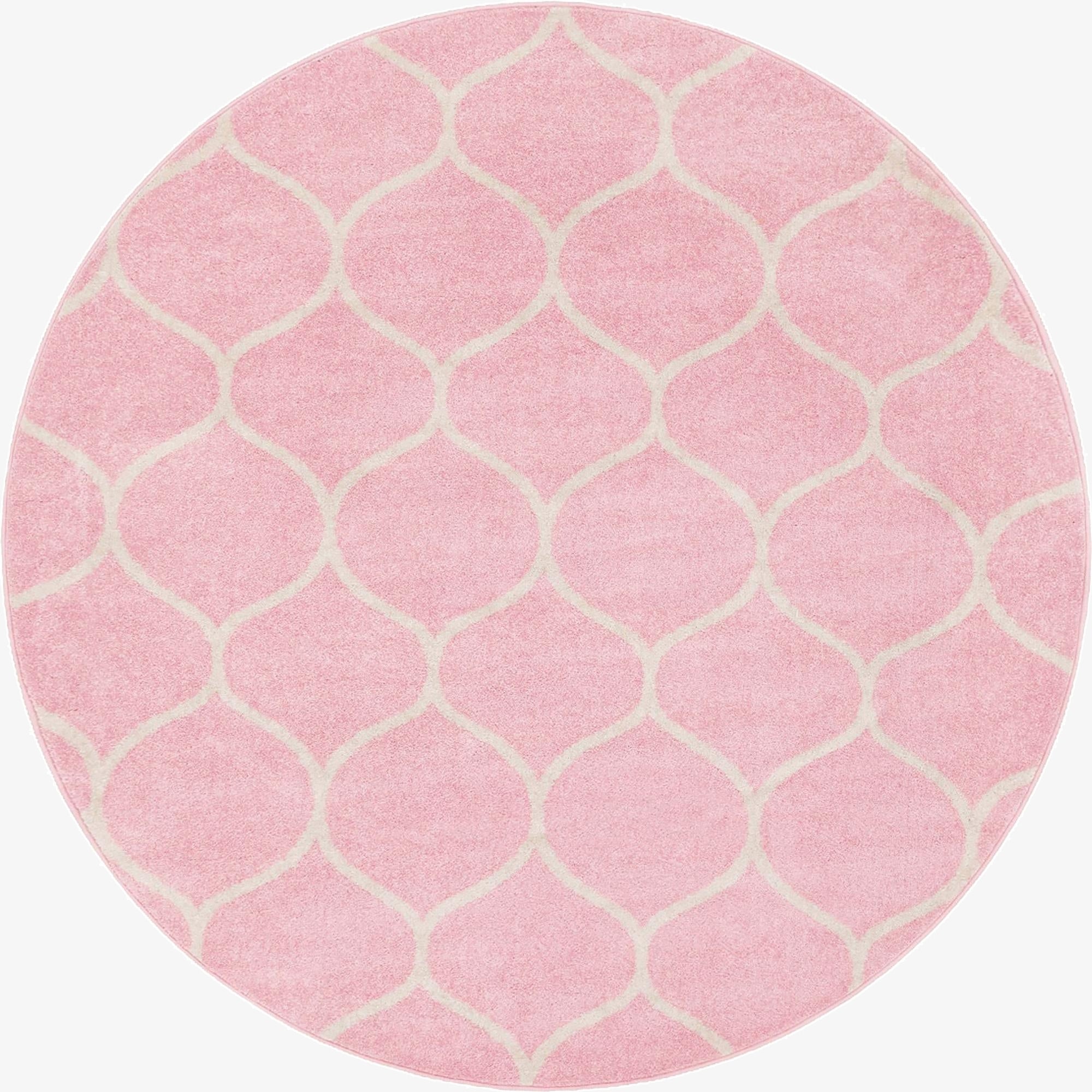  4' x 4' Lattice Frieze Round Rug