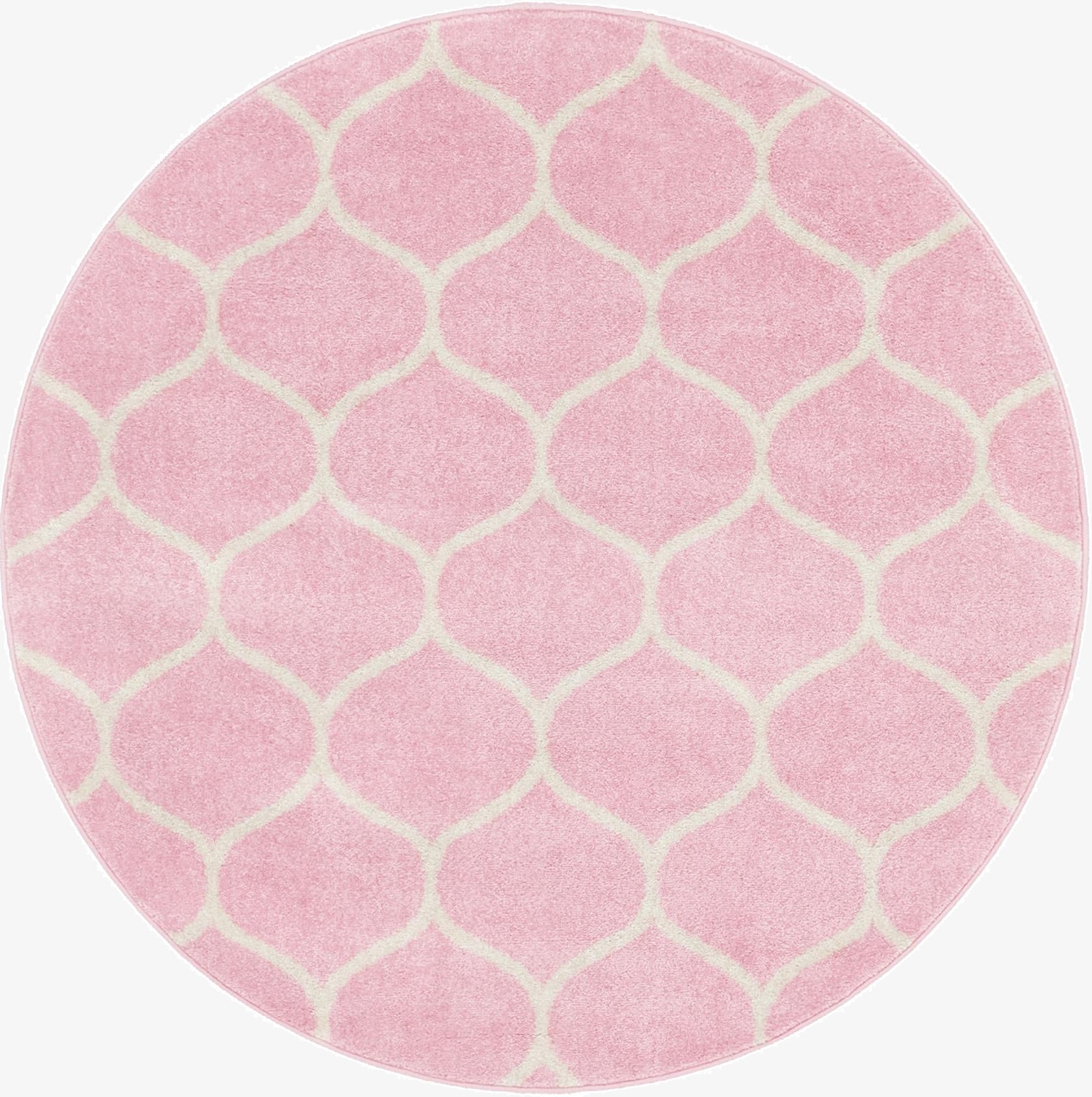  5' 3 x 5' 3 Lattice Frieze Round Rug