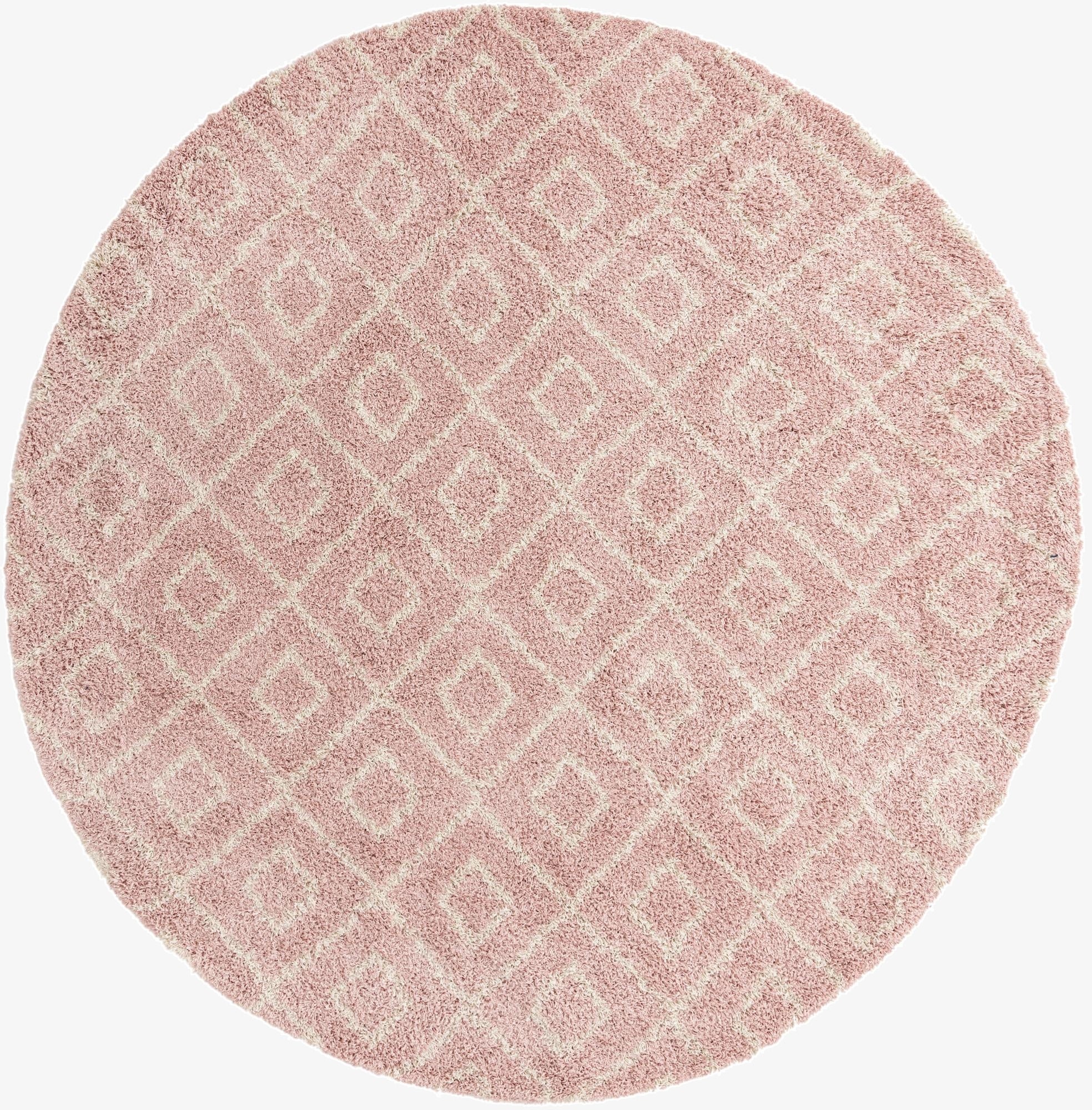  10' x 10' Lattice Shag Round Rug