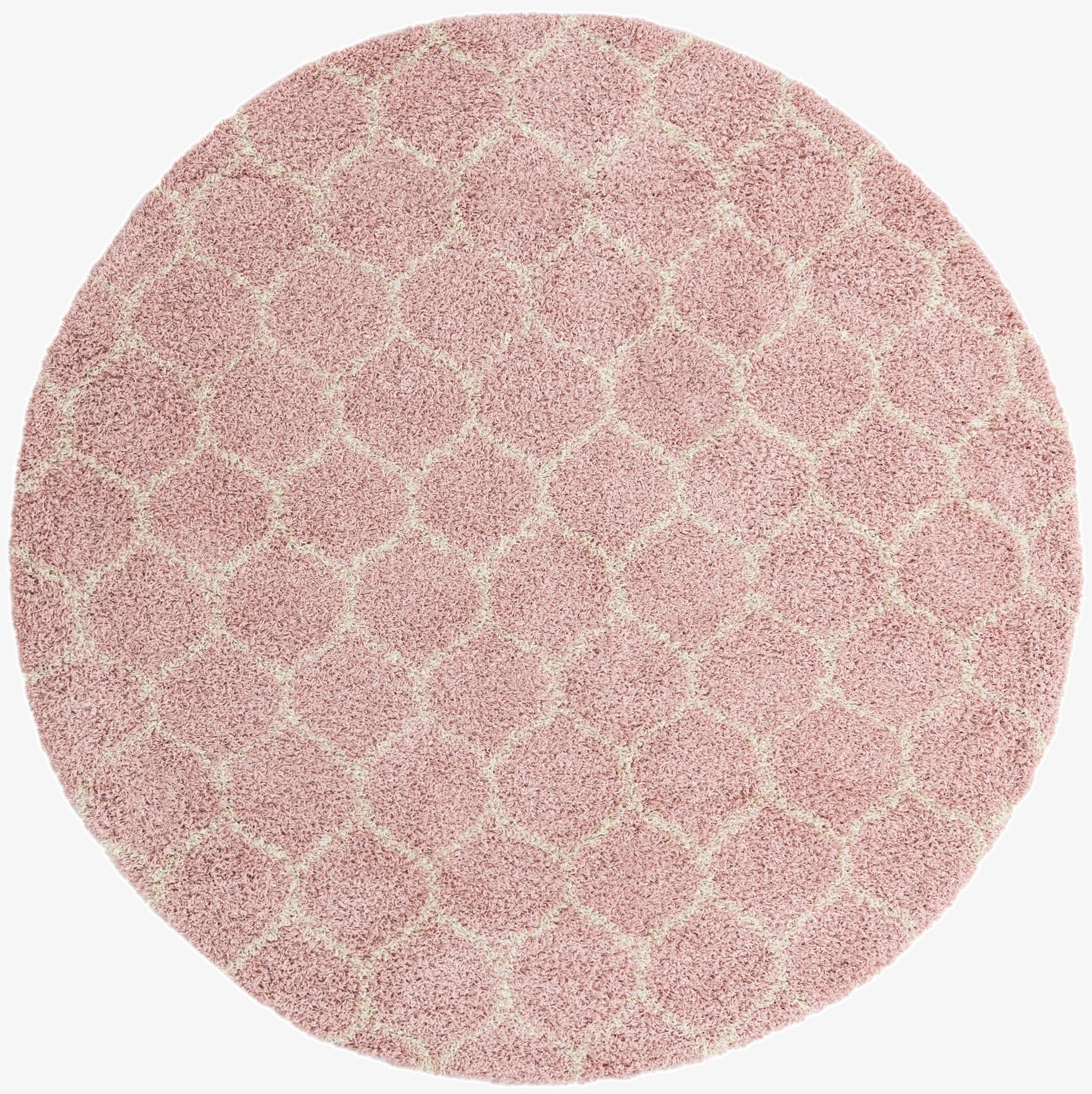  10' x 10' Lattice Shag Round Rug