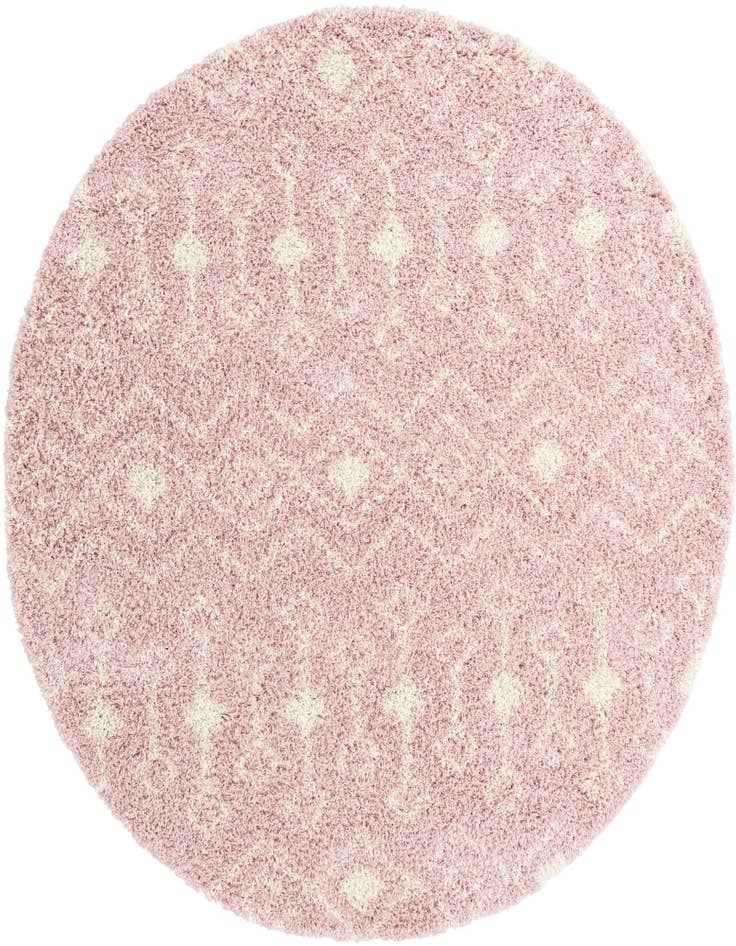 Detail image of 7' 10 x 7' 10 Moroccan Trellis Shag Round Rug