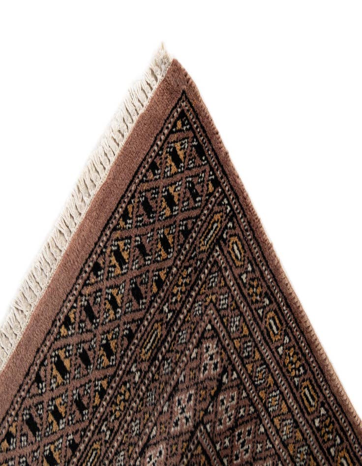 Detail image of  2' 7 x 8' 3  Hand Knotted Bokhara Oriental Wool Runner Rug